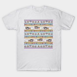 Rainbow Pixel Art Cows T-Shirt